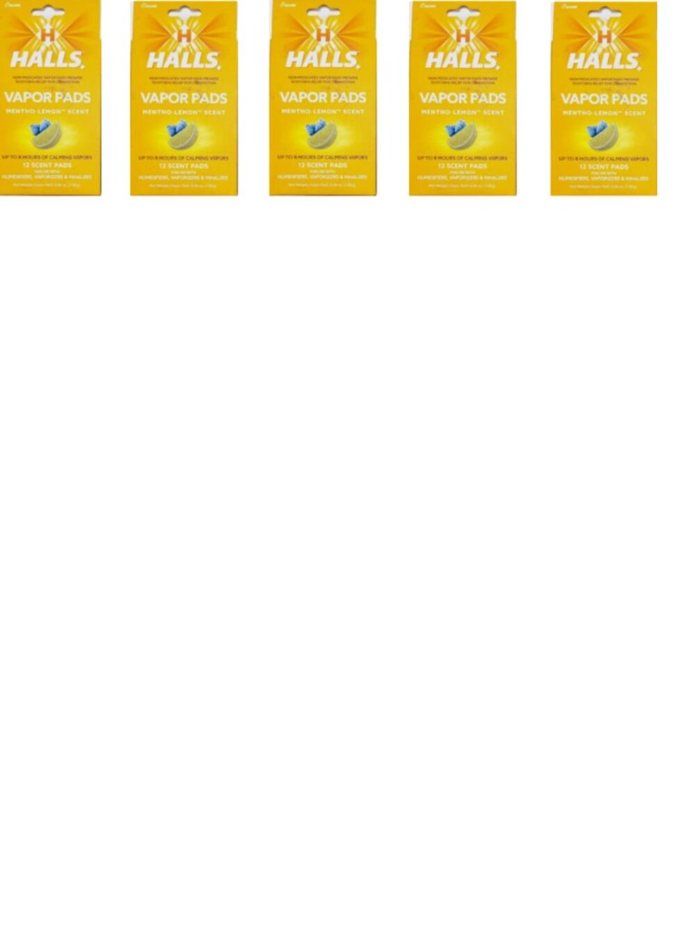 HALLS VAPOR PADS 12ct EACH 5PK